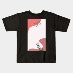 Geometric Dreamscape: Aesthetic Abstract Watercolors Kids T-Shirt